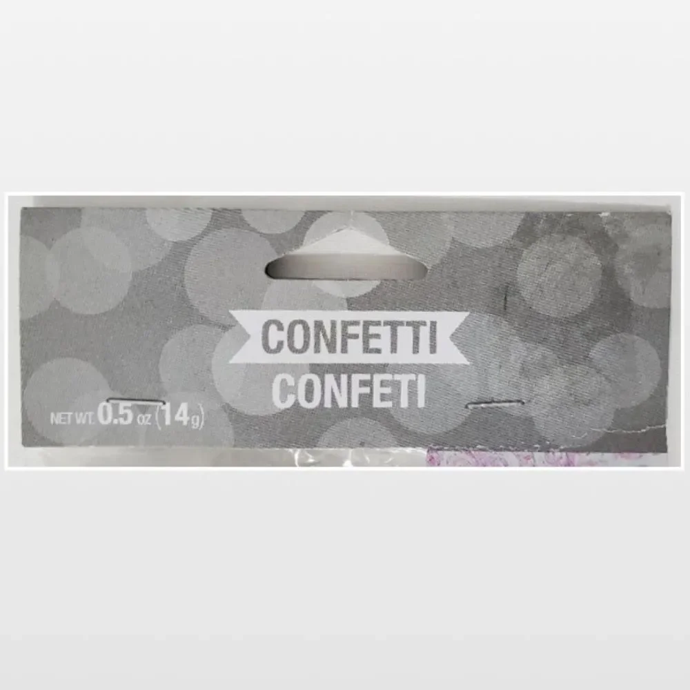 New Confetti White Holographic Party Swirls Home Table Top Decoration NWT